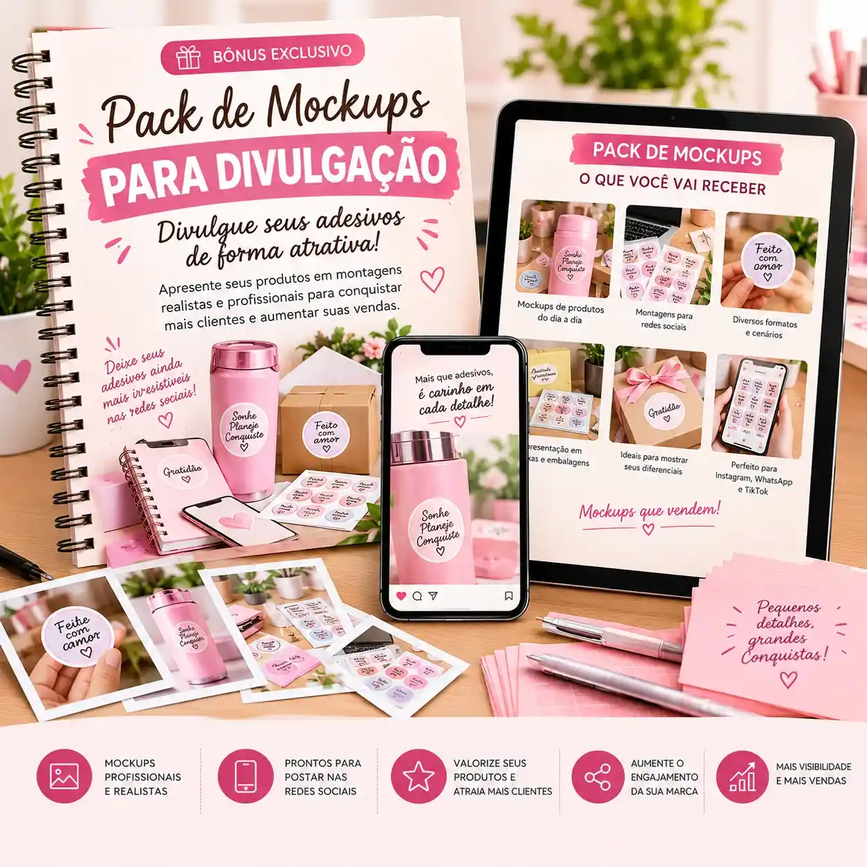 Bônus 4: Pack de Mockups para Divulgação